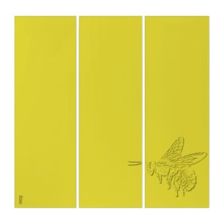 Gold Bee Abstractly Triptych