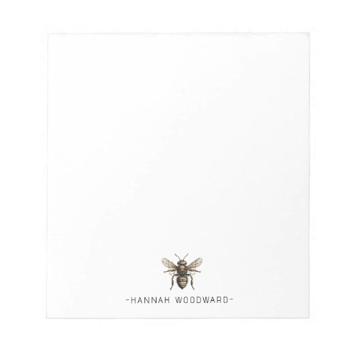 Gold Bee Personalized  Notepad