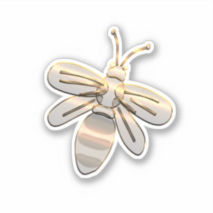 Gold Bee Sticker
