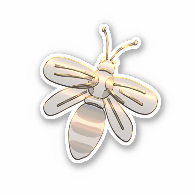 Gold Bee Sticker (Front)