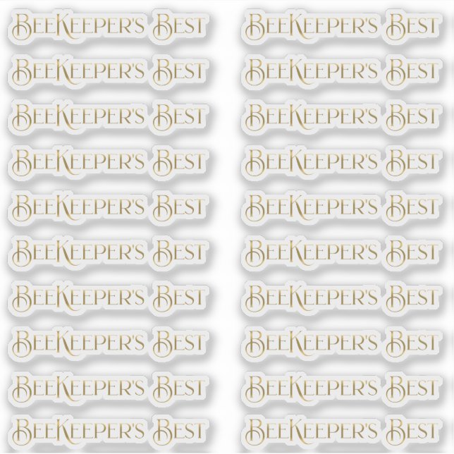 Gold Beekeeper's Best Honey Apiary Product Label  (Front)