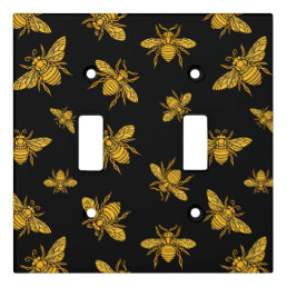 Gold Bees Light Switch Cover