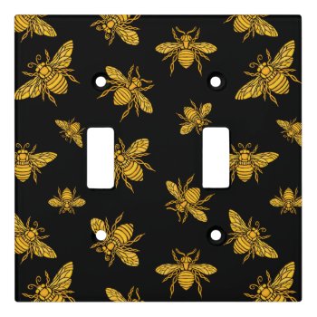 Gold Bees Light Switch Cover by GardenGuerilla at Zazzle