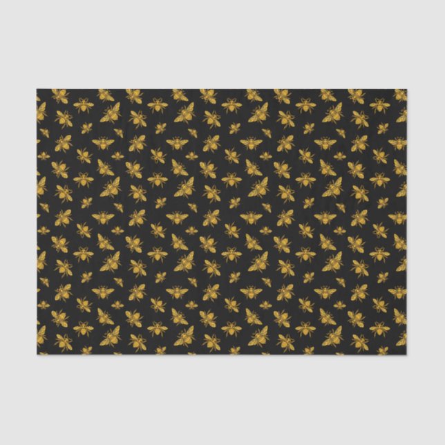 Gold Bees Tissue Paper (Front)