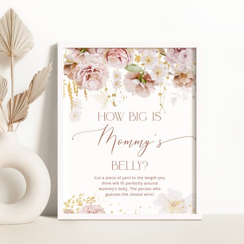 Gold beige garden how big is mommys belly game poster