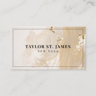 Gold Beige Rustic Business Card
