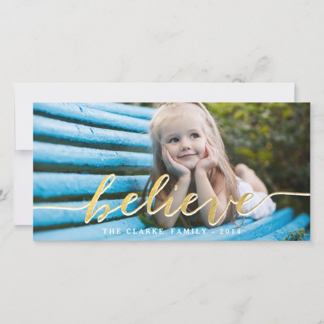 Gold Believe | 2014 Holiday Photo Card (Front)