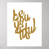 Poster Ispirazionale PICSONPAPER - Set Da 2 'Be You Tiful' - Formato 40x50 Cm - Non Incorniciato - Carta Opaca 180g/m² - 5