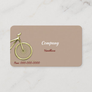 Gold Bicycle Business Card