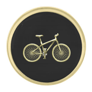 Gold Bicycle Finish Lapel Pin