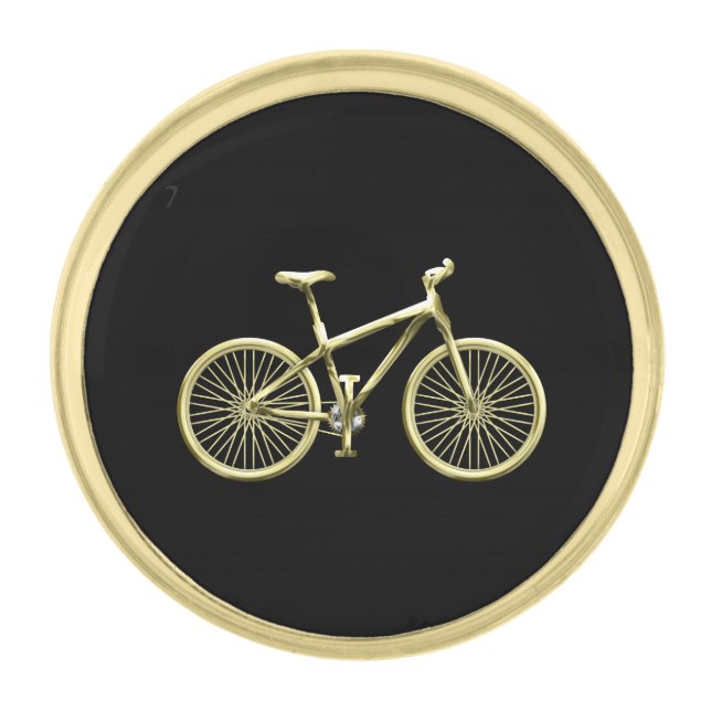 Gold Bicycle Finish Lapel Pin (Front)