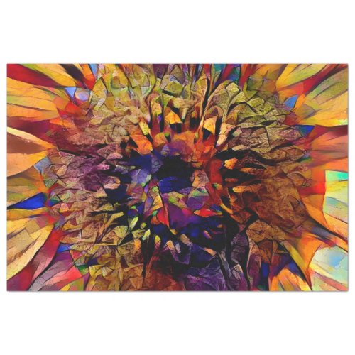 Gold Big Sun Sunflower Elegant Collection Tissue Paper