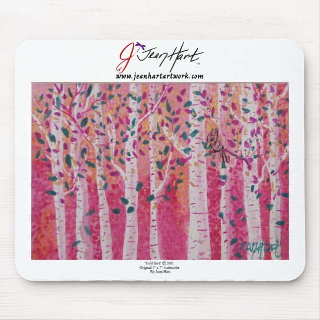 Gold Bird Mouse Pad (Front)