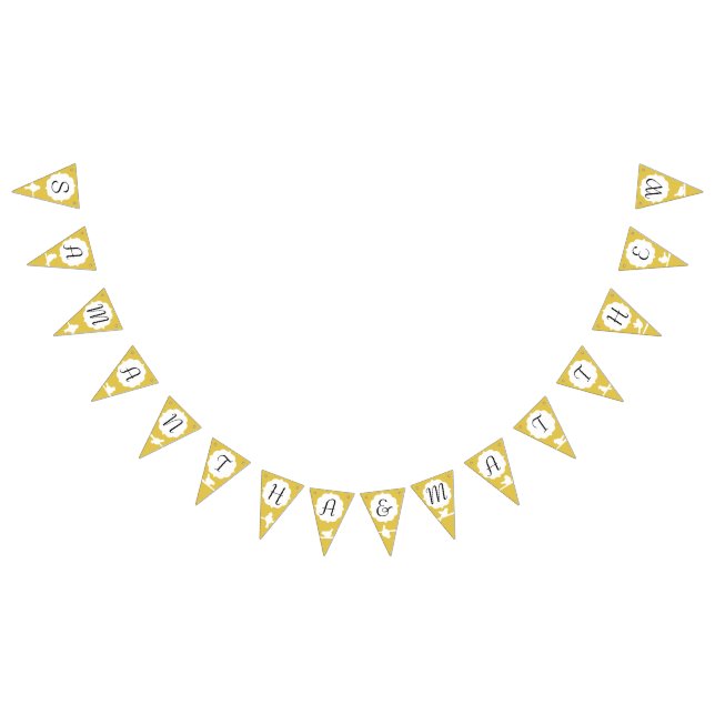Gold Bird Silhouette Celebration Bunting Flags (All)
