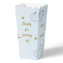 Gold Birds Blue Baby Shower Favor Boxes