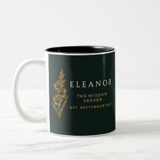 Gold Birth Flower Custom Mug - September Aster