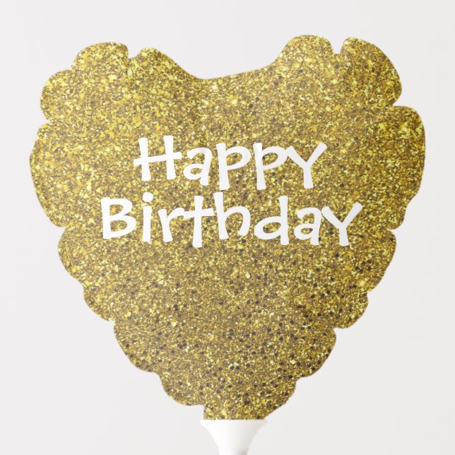 Gold Birthday Balloon (Front)