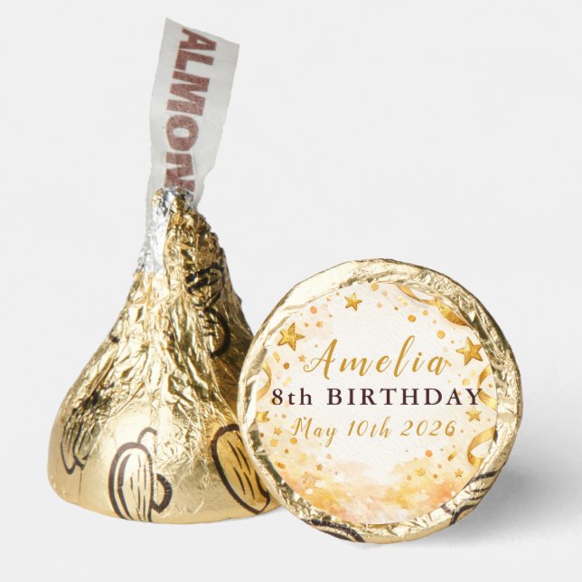 Gold Birthday  Hershey®'s Kisses®  (Front)