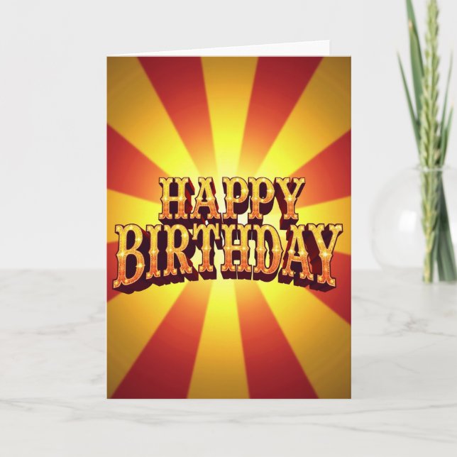 Gold Birthday Lettering Card (Front)