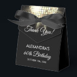 Gold Birthday Party 70's Disco Ball Thank You Favor Boxes<br><div class="desc">Elevate your 60th birthday celebration with our Gold 70th Birthday Party 70's Disco Ball Favor Box. This favor box captures the essence of the disco era, making it the perfect choice for a disco-themed bash or any event where you want to infuse a touch of '70s magic. In a dazzling...</div>