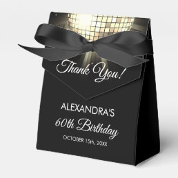 Gold Birthday Party 70's Disco Ball Thank You Favor Boxes