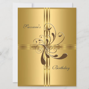 Gold Birthday Party Popular Invitation