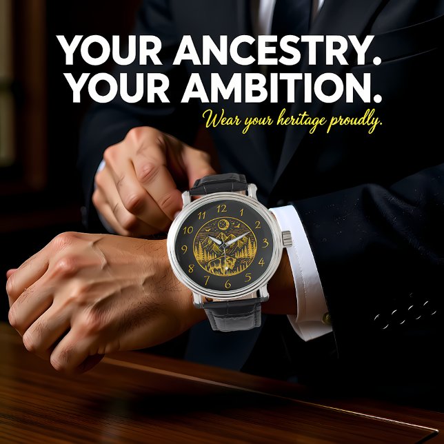 Gold Bison Roaming Under a Moonlit Mountain Sky Watch (Creator Uploaded)