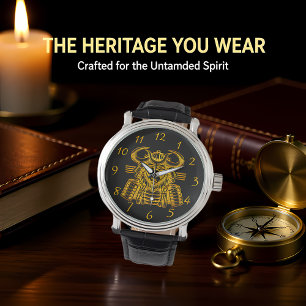 Gold Bison Warrior Design in Samurai Armor  Watch