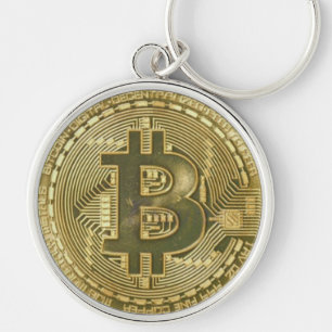 Gold Bitcoin Cryptocurrency Keychain