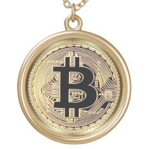 gold bitcoin necklace