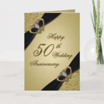 Gold Black 50th Wedding Anniversary