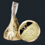 Gold Black 50th Wedding Anniversary Hershey®'s Kisses®<br><div class="desc">A Digitalbcon Images Design featuring an elegant gold and black color theme combined with elegant 50th Wedding Anniverwsary elements in this one-of-a-kind "Gold Black 50th Wedding Anniversary" Hershey Kisses. This elegant and attractive design comes complete with customizable text lettering to make this a truly memorable addition to your anniversary celebation....</div>