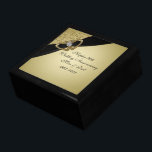 Gold Black 50th Wedding Anniversary Keepsake Box<br><div class="desc">A Digitalbcon Images Design featuring an elegant gold and black colour theme combined with elegant 50th Wedding Anniversary elements in this one-of-a-kind "Gold Black 50th Wedding Anniversary" Gift Box. This elegant and attractive design comes complete with customizable text lettering to make this a truly memorable addition to your anniversary celebration....</div>