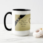 Gold Black 50th Wedding Anniversary Mug