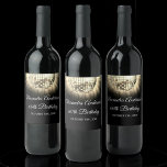 Gold Black 60th Birthday Party 70's Disco Ball Wine Label<br><div class="desc">Add a touch of elegance and a dash of nostalgia to your celebratory bottle of wine with our Gold Black 60th Birthday Party 70's Disco Ball Wine Bottle Label. This label is the perfect way to make your bottle stand out and infuse a vintage '70s vibe into your special occasion....</div>