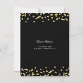 Gold Black 70th Birthday Save Date Confetti Save The Date (Back)