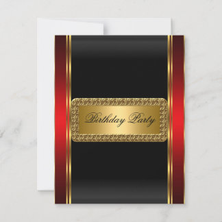 Gold Black and Red Art Deco Invitation
