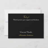 Gold Black and White Lacrosse Sports Thank You Card | Zazzle