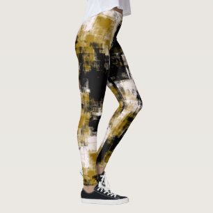 Gold Black and White Leggings