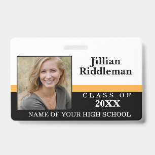 Gold, Black and White Photo Event Badge