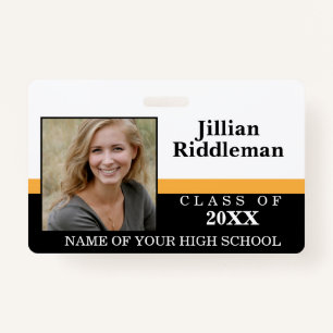 Gold, Black and White Photo Event Badge