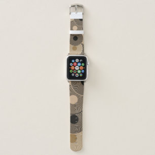 Gold Black Arc Wheels: Abstract Apple Watch Band