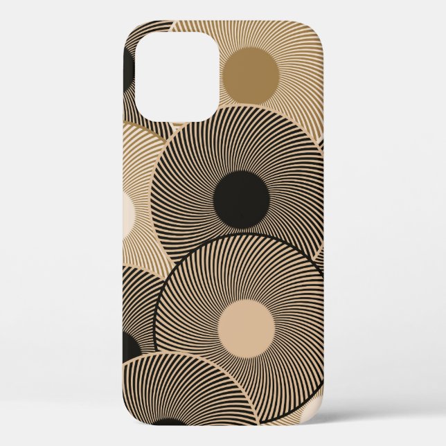 Gold Black Arc Wheels: Abstract Case-Mate iPhone Case (Back)