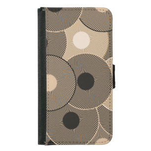 Gold Black Arc Wheels: Abstract Samsung Galaxy S5 Wallet Case
