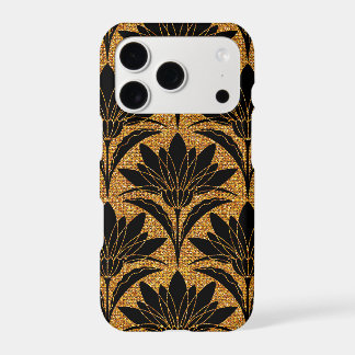 Gold & Black Art Deco Marigold iPhone 17 Pro Case