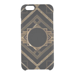gold, black,art deco, metallic,pattern,vintage,chi clear iPhone 6/6S case