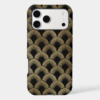 gold black art deco pattern iPhone 17 pro max case