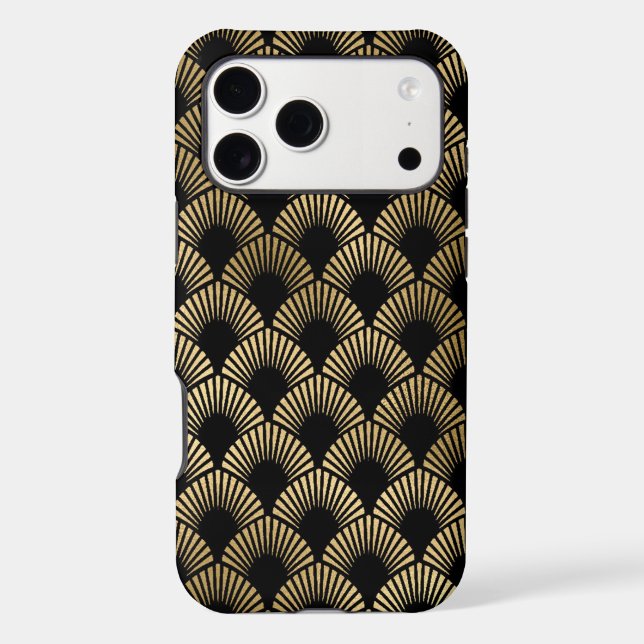 gold black art deco pattern Case-Mate iPhone case (Back)
