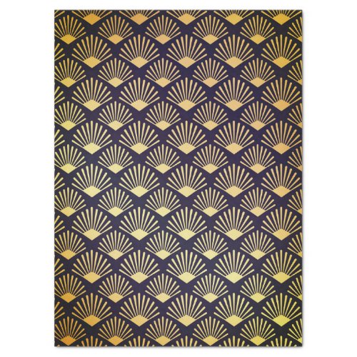 GOLD  BLACK ART DECO PATTERN TISSUE PAPER