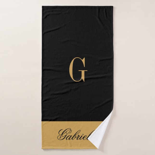 Gold Black Bath Towel (Bath Towel)